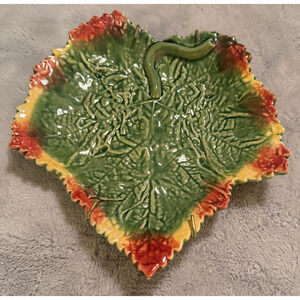 Bordallo Pinheiro Portugal Maple Leaf Plate Jay Willfred Andrea by Sadek